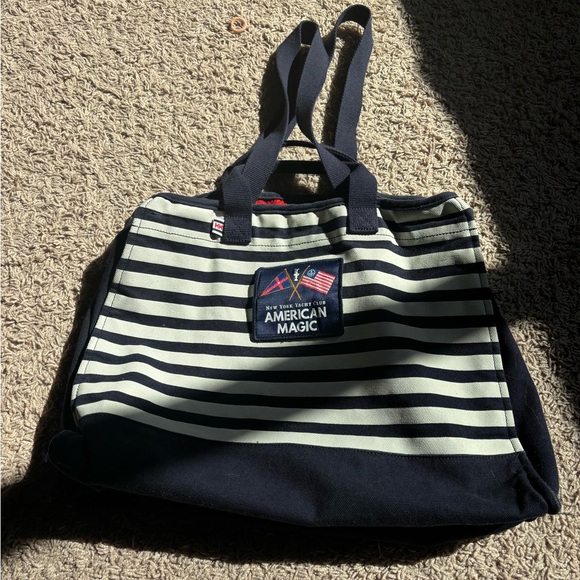 Helly Hansen Striped Tote Bag - Navy and White - Picture 1 of 6